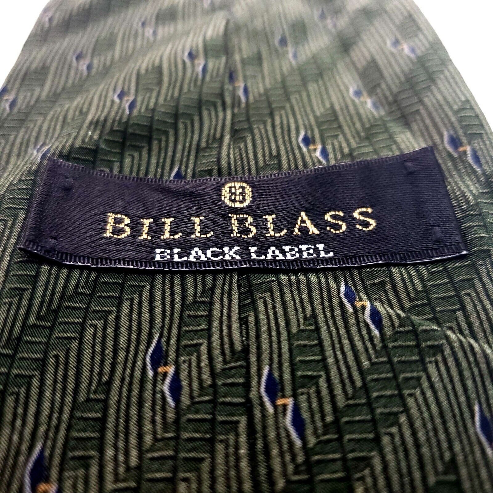 Bill Blass Bill Blass Black Label Silk Tie Green Short Print Size ONE SIZE - 5 Thumbnail
