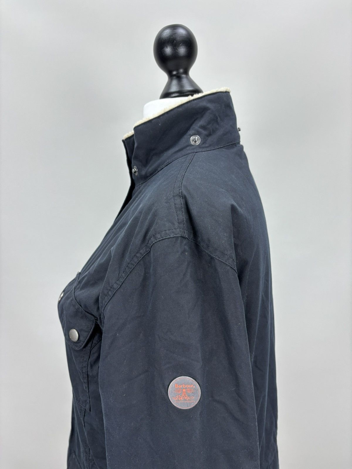 Barbour Womens waxed jacket Barbour Carribena Size 10 Color Blue Size L / US 10 / IT 46 - 11 Thumbnail