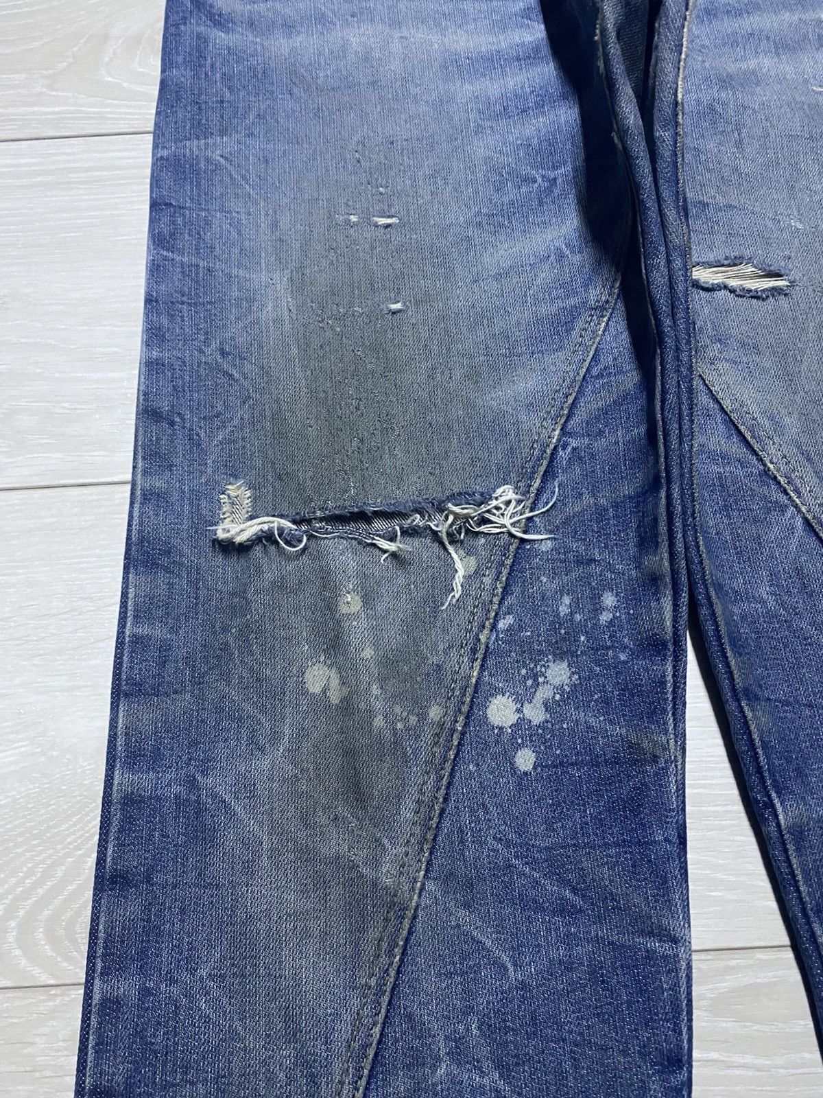 Japanese Brand Vintage Japanese Brand Acid Wash Thunder Distressed Style Size US 33 - 7 Thumbnail