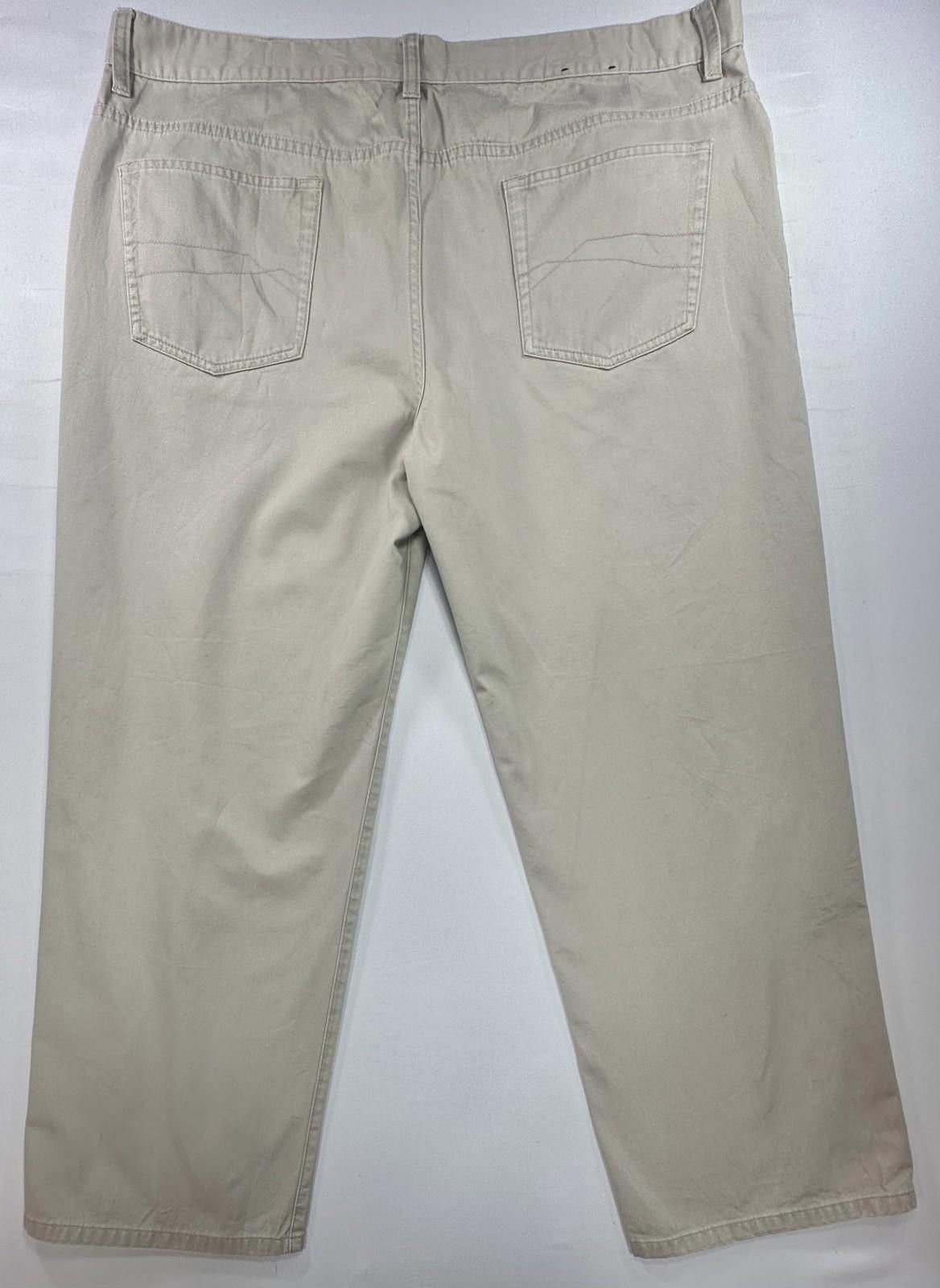 Van Heusen Van Heusen 100% Cotton Flat Front Chinos Brown Mens 40/30 Size US 40 / EU 56 - 2 Thumbnail