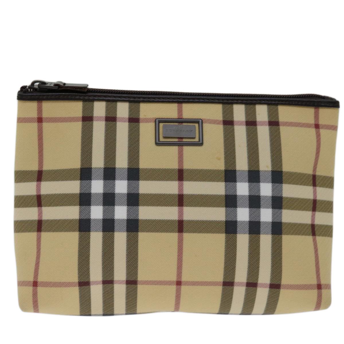 Burberry Nova Check Beige Canvas Clutch Bag (Pre-Owned) Size ONE SIZE - 1 Thumbnail
