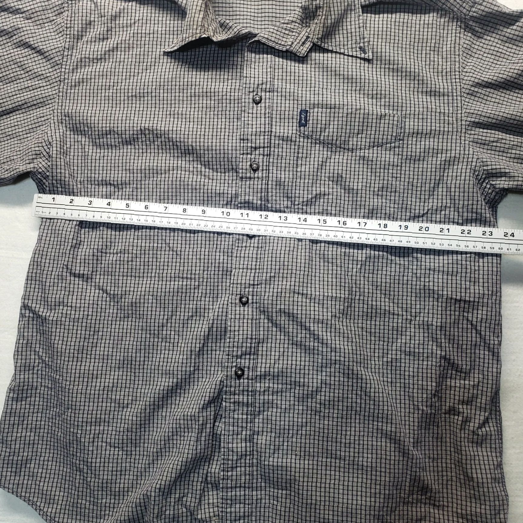 Izod IZOD Shirt Adult Men's Gray Checkered Short Sleeve Button Up XL Extra Large Size US XL / EU 56 / 4 - 4 Thumbnail