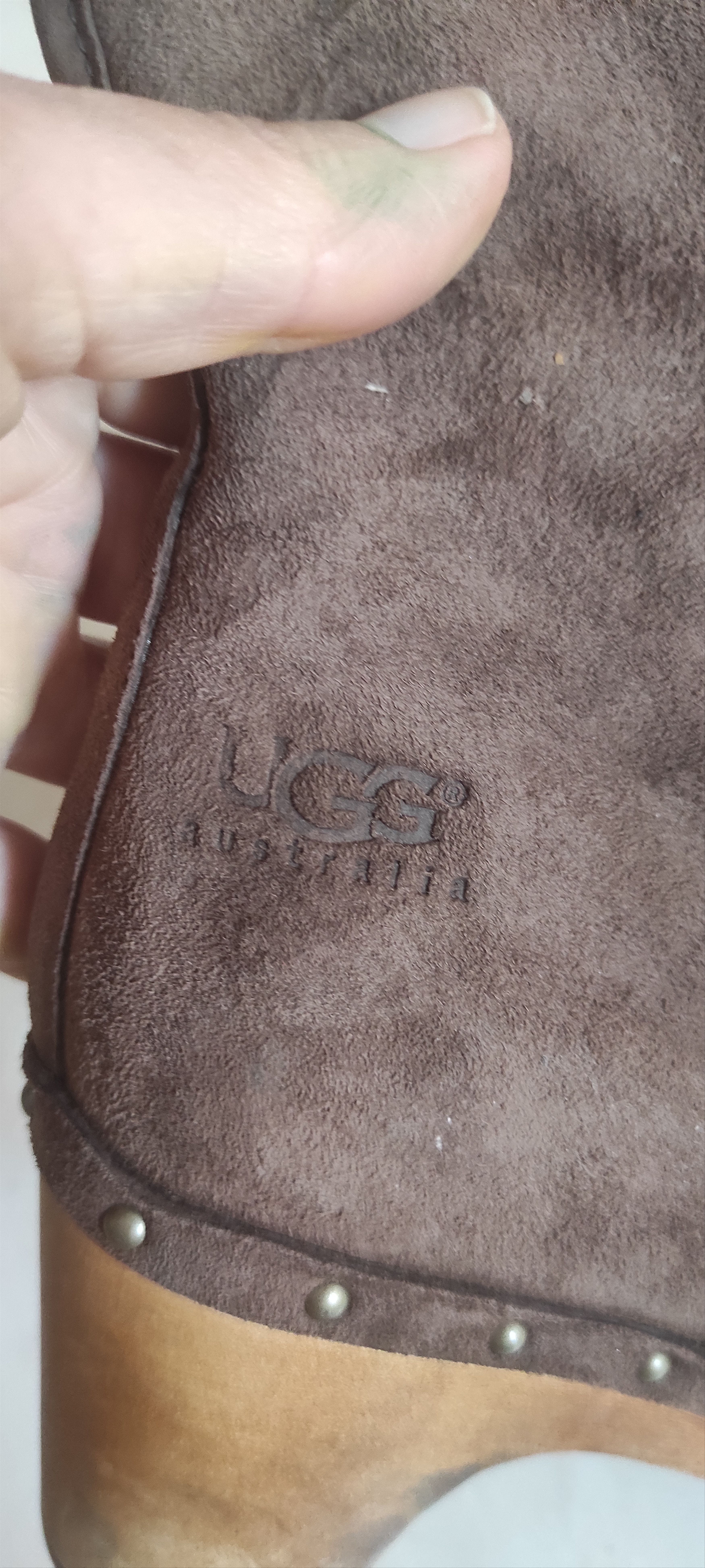 Ugg UGG Women’s Brown Suede Leather Studded Clog Booties Size US 8 / IT 38 - 13 Thumbnail