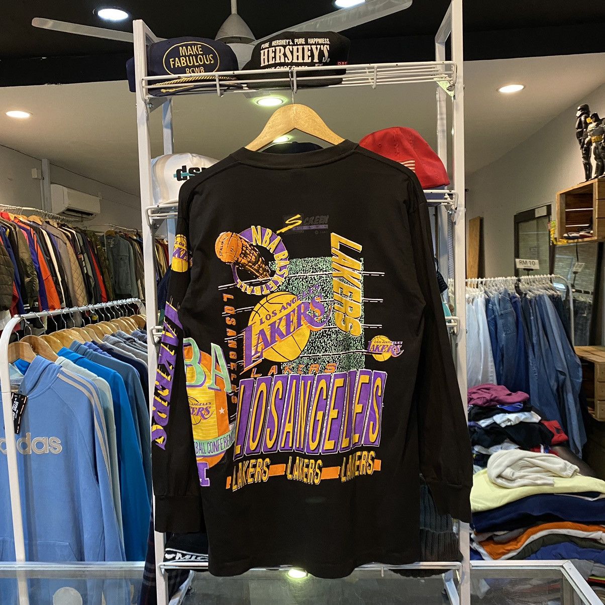 NBA Vintage 90's L.A. Lakers OVP Long Sleeve T shirt Large Size US L / EU 52-54 / 3 - 2 Thumbnail