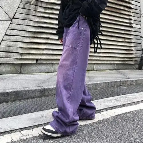 Japanese Brand × Vintage Straight Baggy Purple Jeans Size US 35 - 2 Thumbnail
