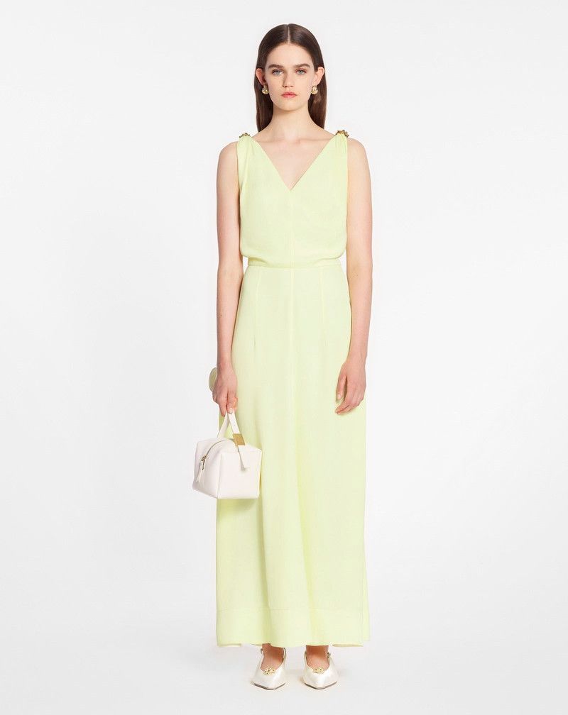Lanvin o1y0326 Maxi Dress in Lime Green Size S / US 4 / IT 40 - 5 Thumbnail