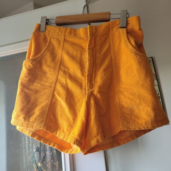 ERL ERL cotton corduroy orange yellow shorts size small Size 27" / US 4 / IT 40 - 3 Thumbnail