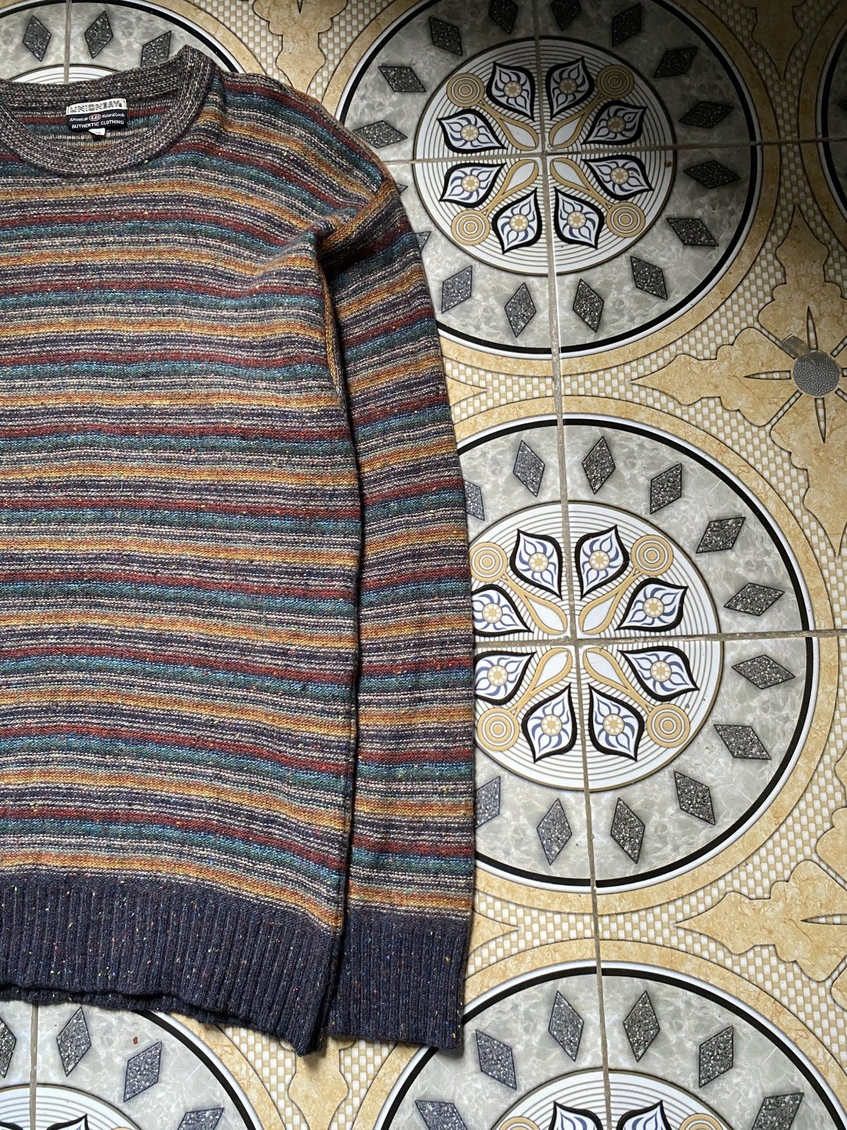 UNIONBAY Vintage 90s UNIONBAY Gradation Knit Sweater Coogi Style. Size US M / EU 48-50 / 2 - 2 Thumbnail