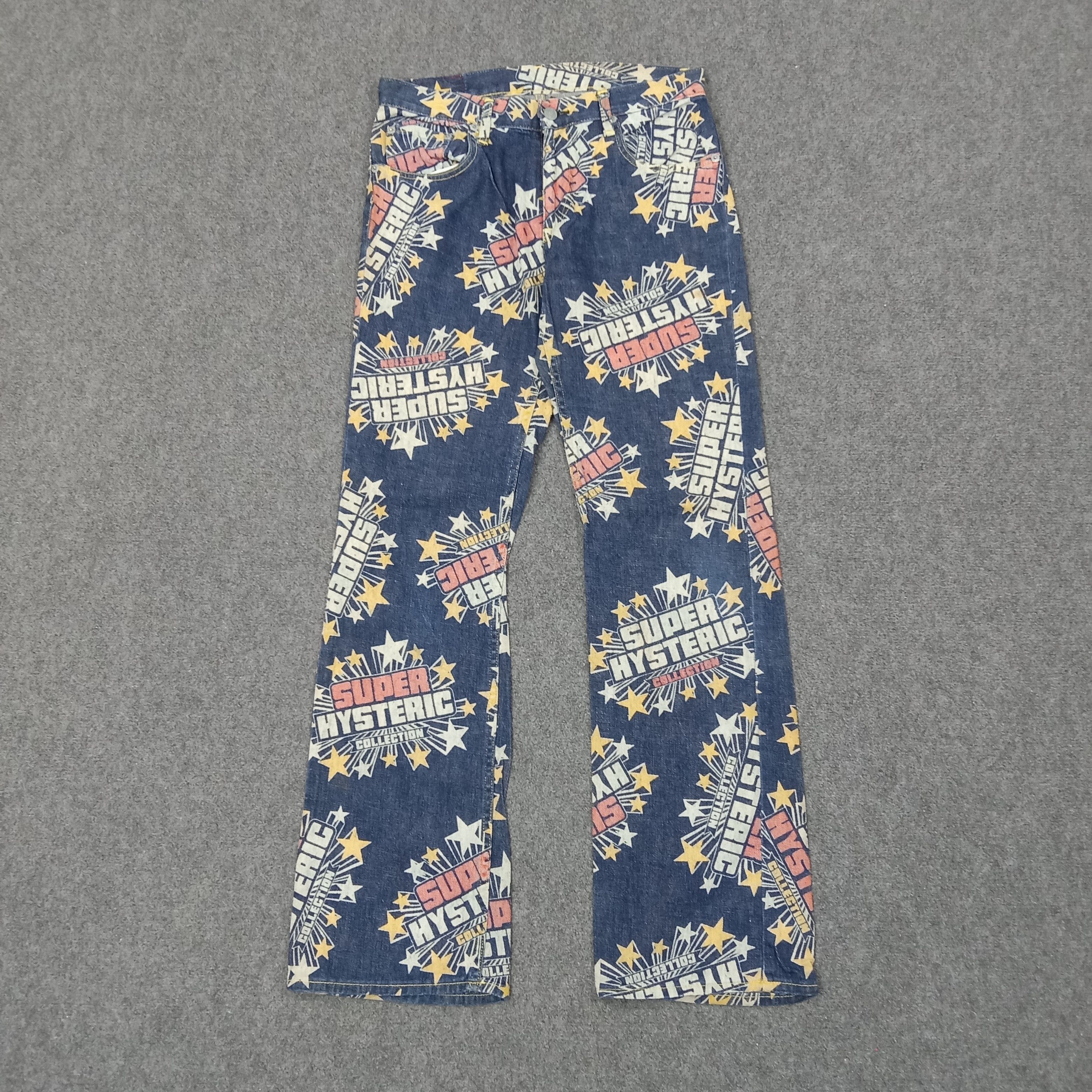 Hysteric Glamour Hysteric Glamour Japanese Art Overprint Denim Jeans C235N23 Size US 29 - 5 Thumbnail