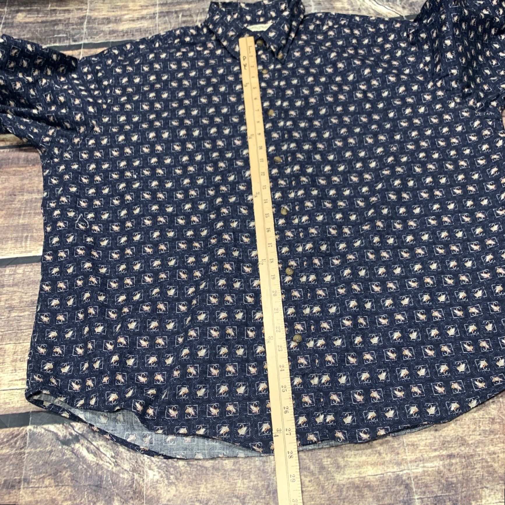 Vintage Munsingwear Button-Up Shirt 2XL Men’s Blue Long Sleeve Fly Fishing Button-Front Casual Shirt Size US XXL / EU 58 / 5 - 5 Thumbnail