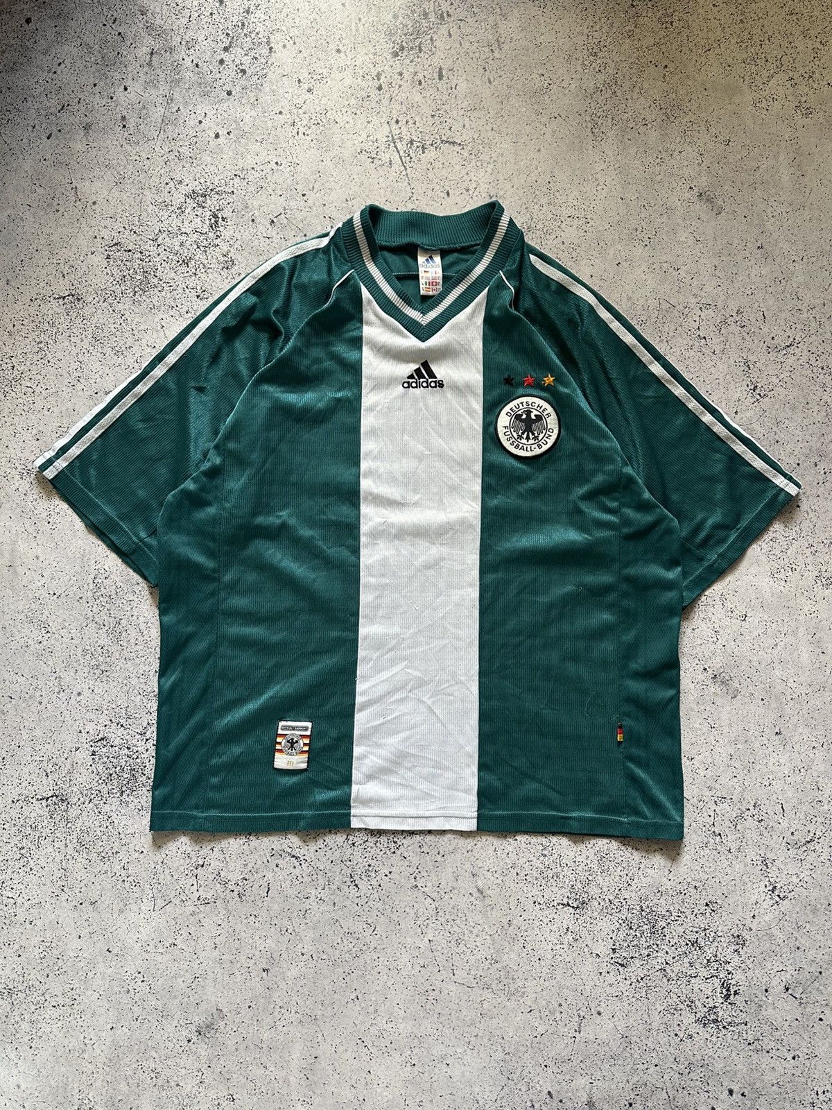 Adidas RARE🔥1998 Vintage Adidas Germany Deutscher Fussball Bund Size US XL / EU 56 / 4 - 1 Thumbnail