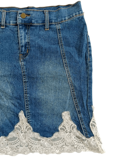 Japanese Brand WORLD BAZAAR Denim Mini Skirt Nice Style Size 28" / US 6 / IT 42 - 4 Thumbnail