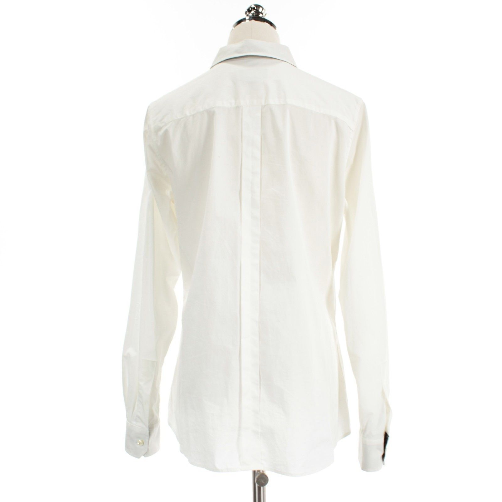 Barbour Barbour White Cotton Blend Long Sleeve Blouse Size 10 US Size L / US 10 / IT 46 - 5 Thumbnail