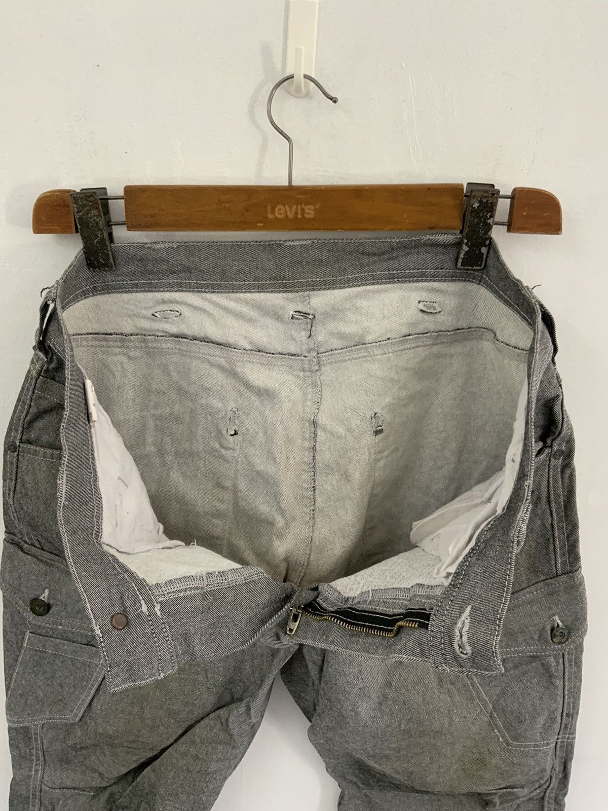 If Six Was Nine Grey Denim Cargo Multipocket Pant Size US 34 / EU 50 - 9 Thumbnail