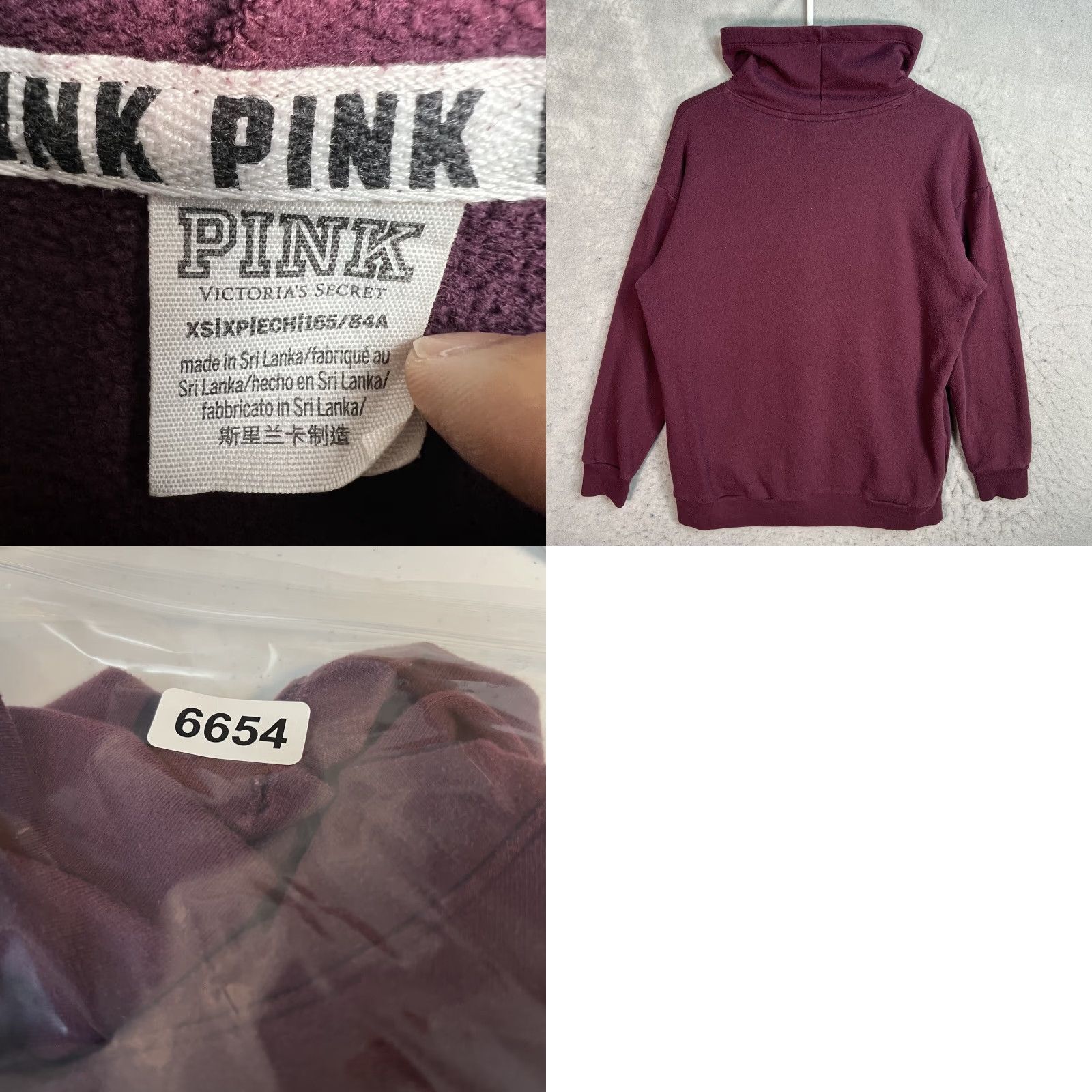 Victoria's Secret Victoria's Secret PINK Sweatshirt - Cowl Neck Pullover - Purple - XS Women - Activewear Knit Sweater for Women Size XS / US 0-2 / IT 36-38 - 8 Thumbnail