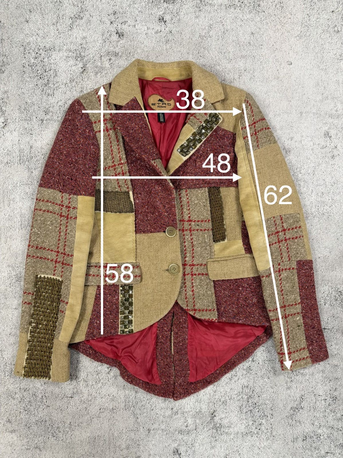 Etro ETRO Womens Blazer Jacket IT44 Multicolor Designer Elegant Size M / US 6-8 / IT 42-44 - 16 Thumbnail