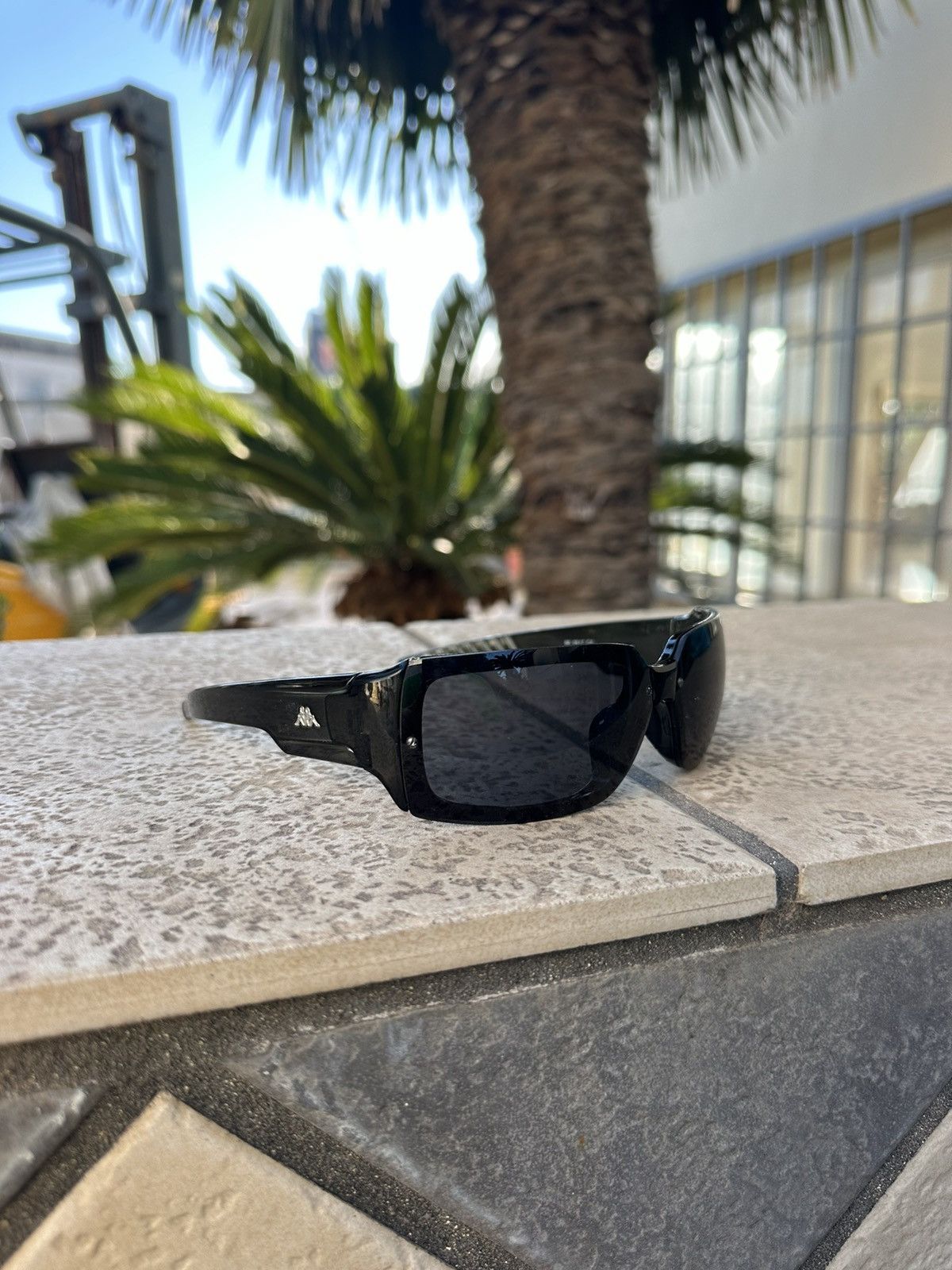 Kappa × Vintage Kappa Sunglasses Vintage MI 0517 C2 Black Size ONE SIZE - 1 Thumbnail