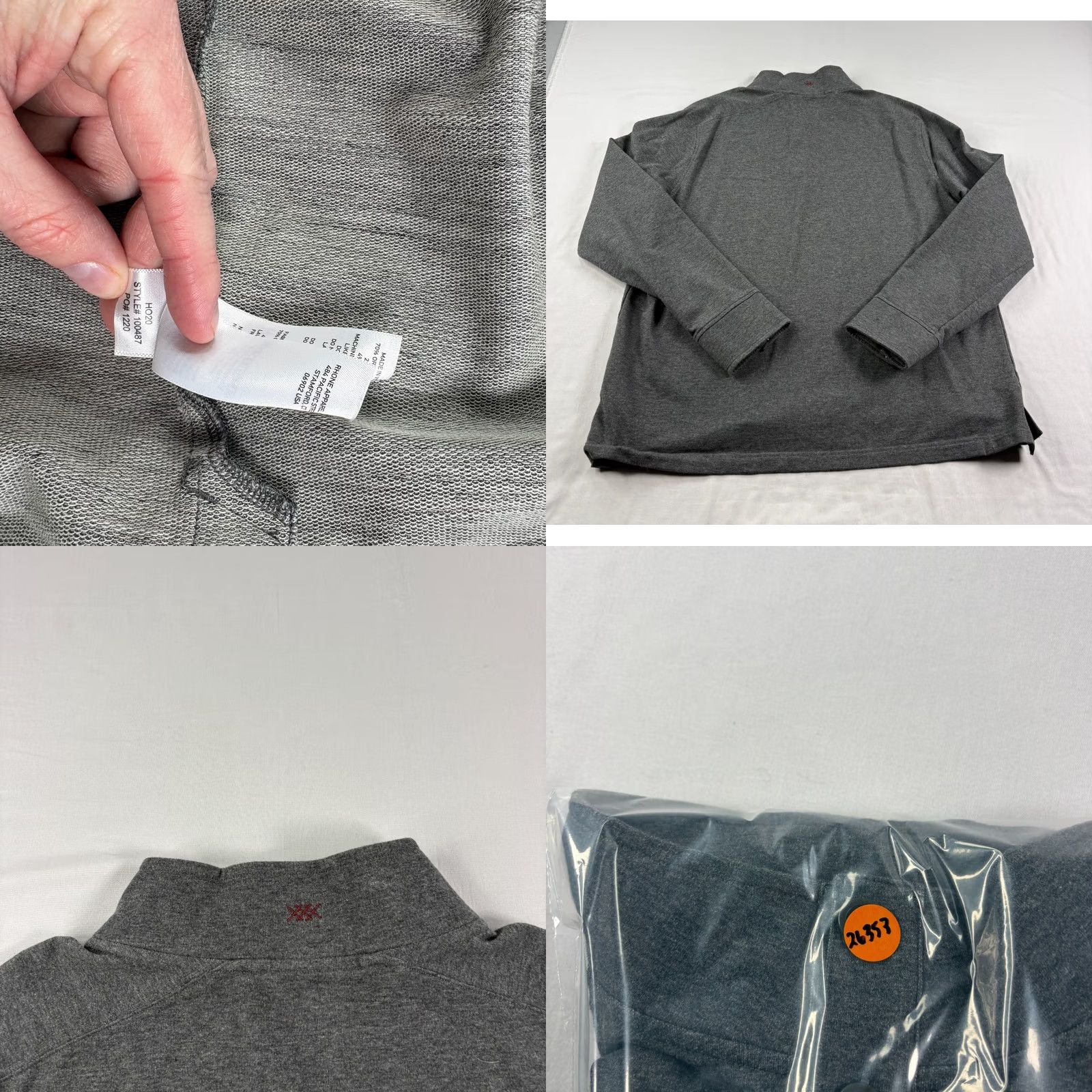 Rhone Rhone Sweater Mens Large Gray Wool Blend Pullover Casual Stretch Size US L / EU 52-54 / 3 - 8 Thumbnail