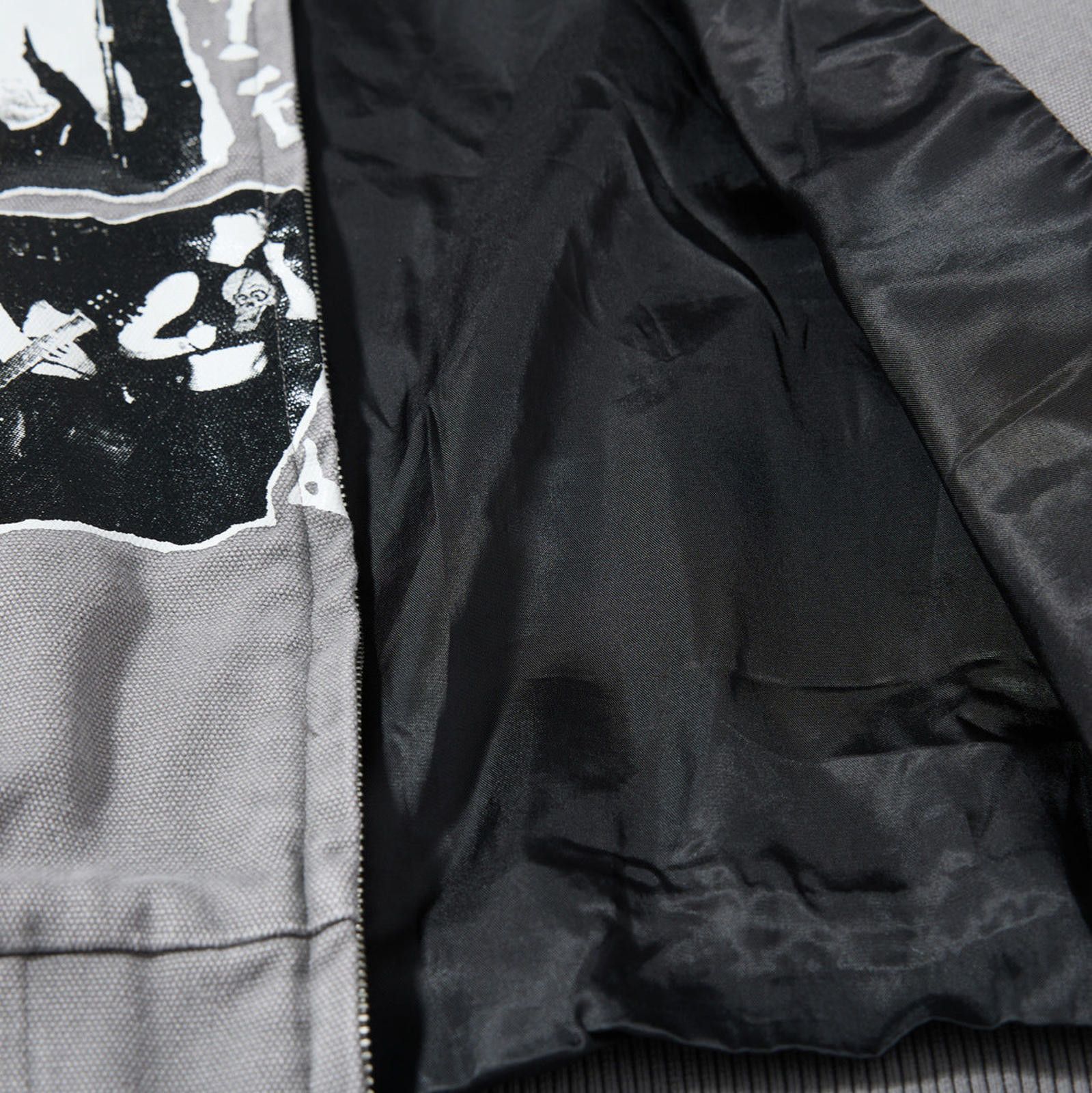 Japanese Brand Gray Graphic Print Bomber Jacket, Casual Men's Outerwear Size US M / EU 48-50 / 2 - 3 Thumbnail