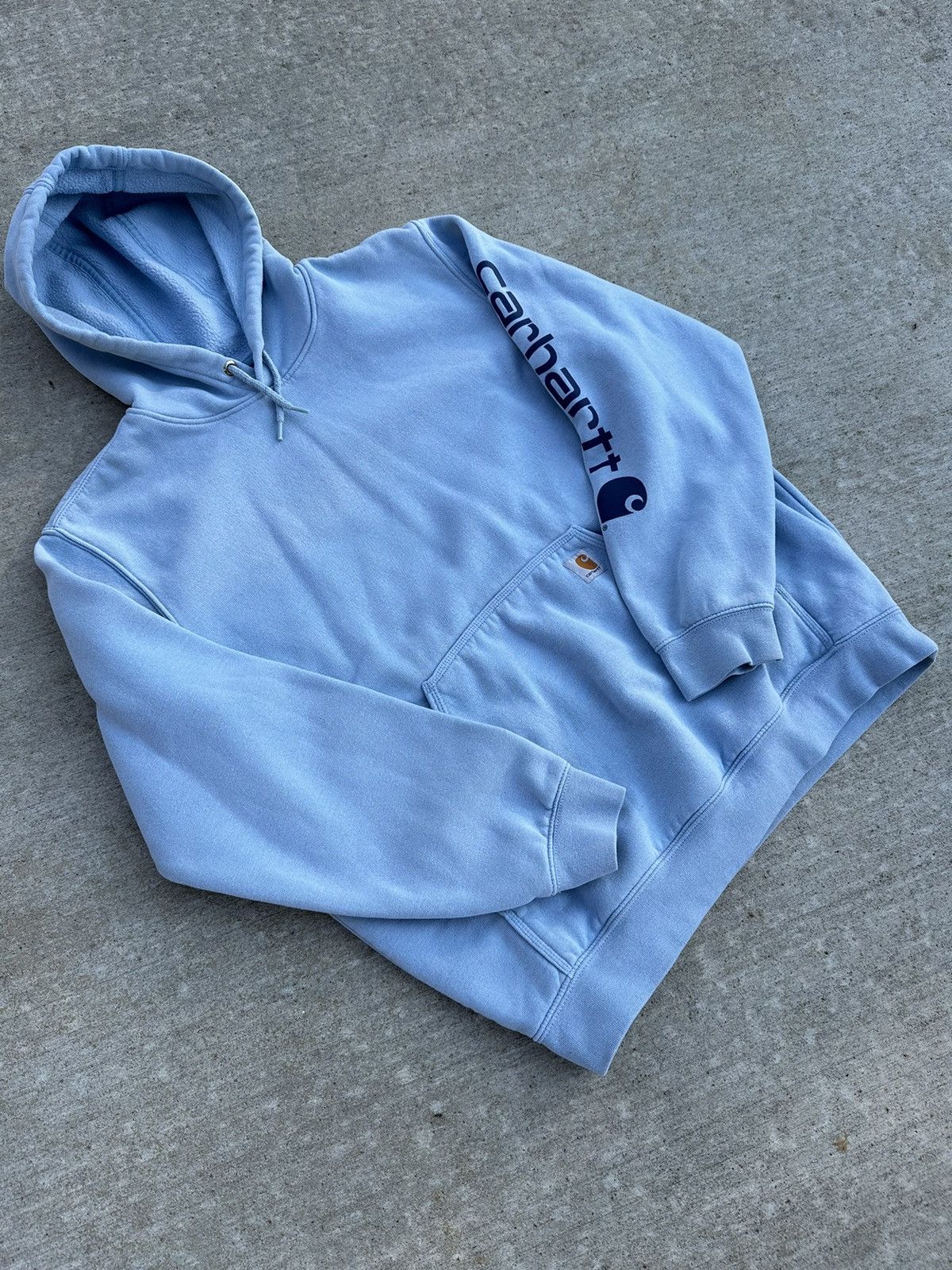 Carhartt × Carhartt Wip × Vintage Crazy Vintage Y2K Carhartt Baggy Hoodie Size US L / EU 52-54 / 3 - 3 Thumbnail