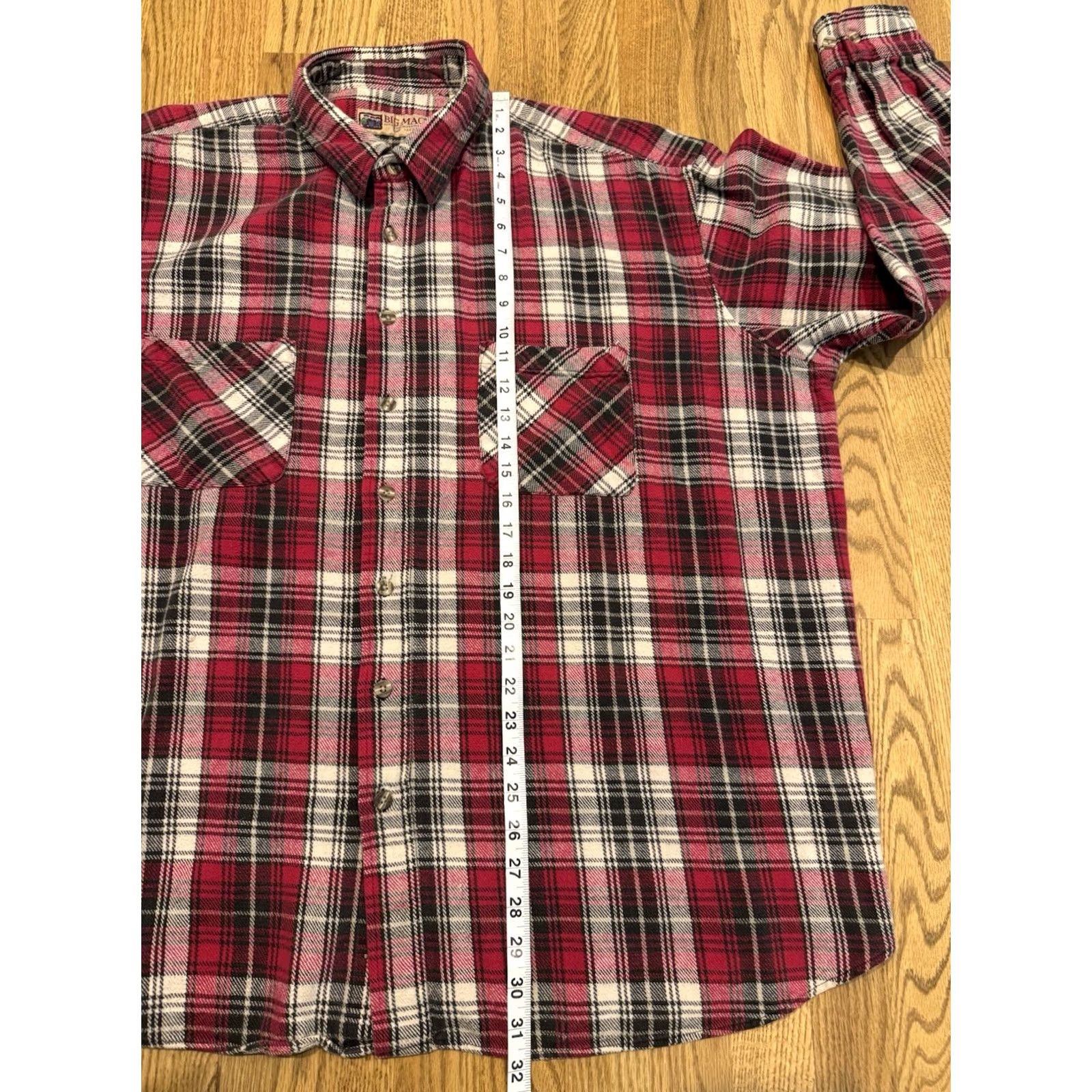 Vintage VINTAGE Big Mac Shirt Men’s 3XL Tall Red Plaid Flannel Button Up Thick Vtg Size US XXL / EU 58 / 5 - 5 Thumbnail