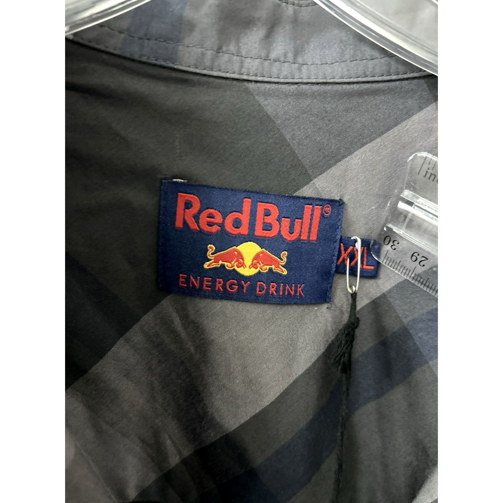 Vintage Red Bull Shirt Mens 2XL Gray Plaid Button-Down Long Sleeve NWT Size US XXL / EU 58 / 5 - 7 Thumbnail