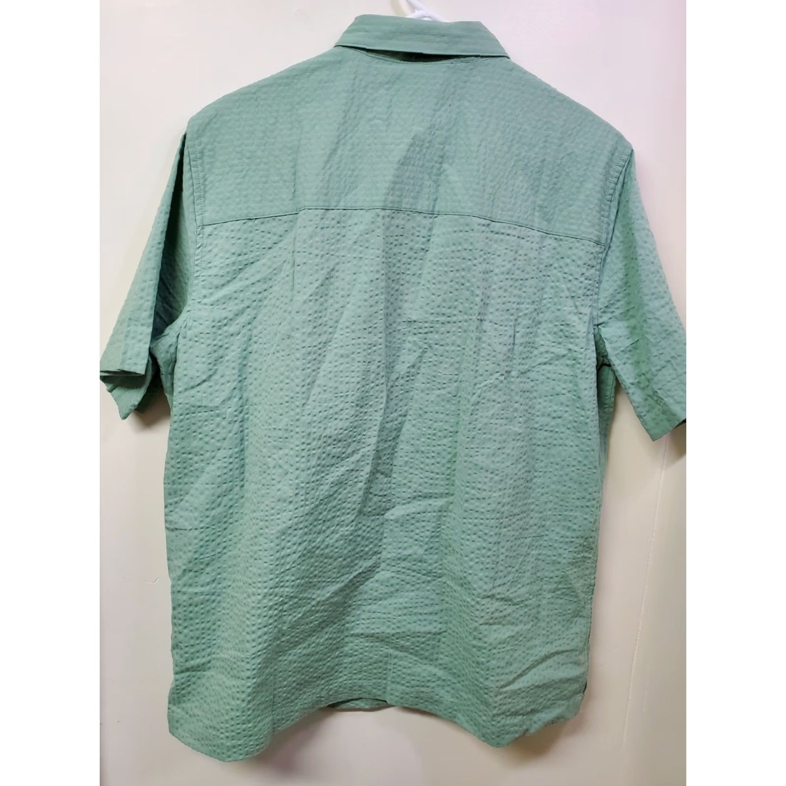 Gap Gap Seersucker Shirt Mens Large Granite Green Short Sleeve Button Up NWT Size US L / EU 52-54 / 3 - 7 Thumbnail