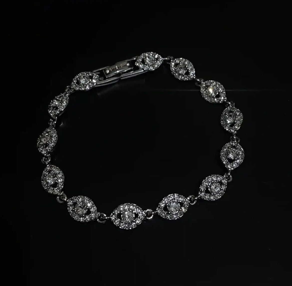 image of Givenchy Crystal Eye Bracelet in Silver, Men's
