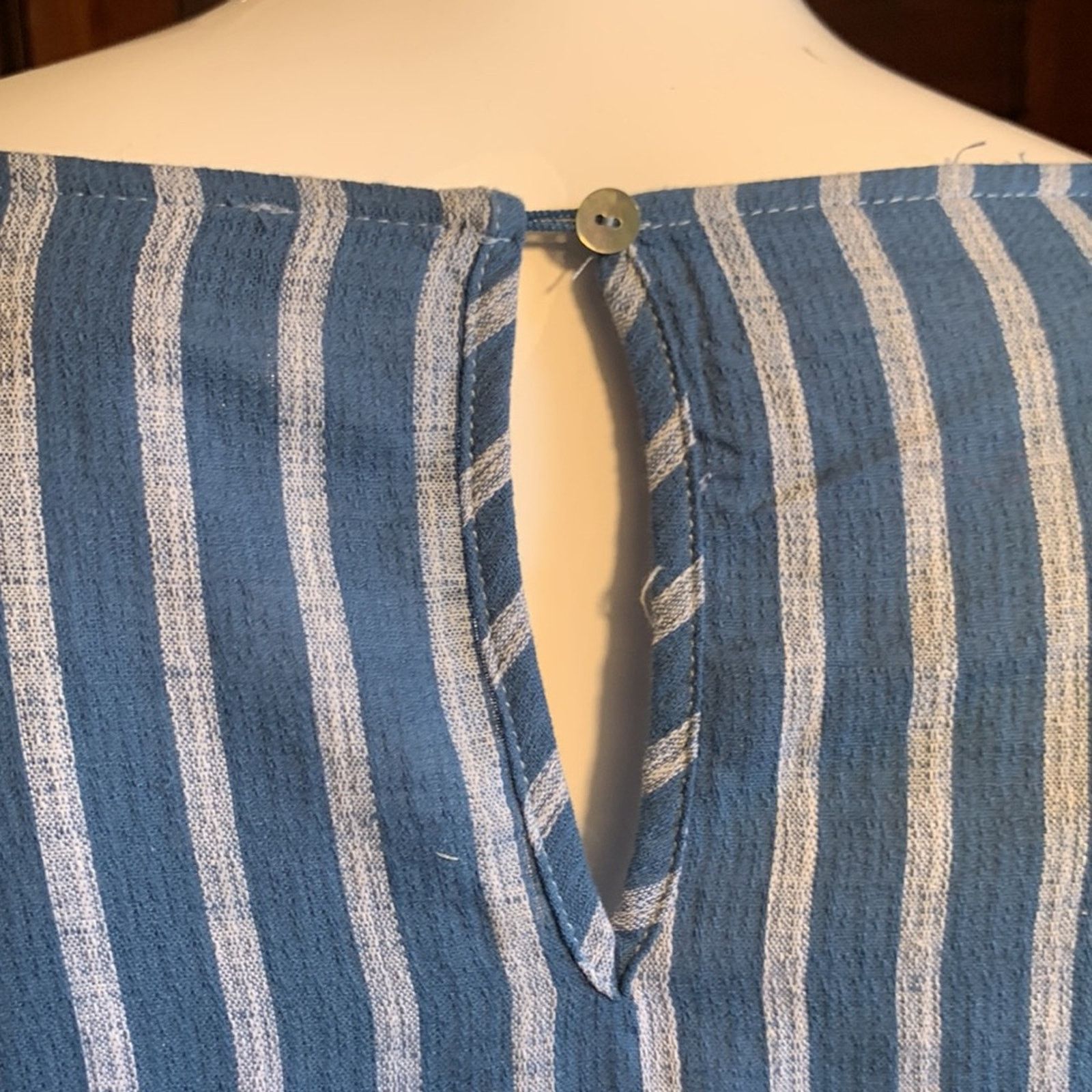 Vintage Suzanne Betro striped gauzy blouse tie front Size XL / US 12-14 / IT 48-50 - 6 Thumbnail