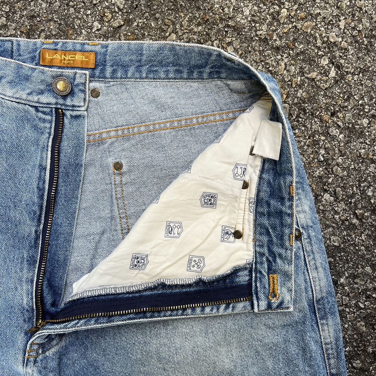 Designer × Lancel Baggy Jeans Lancel Paris Washed Blue Denim Size 32 Size US 32 / EU 48 - 7 Thumbnail