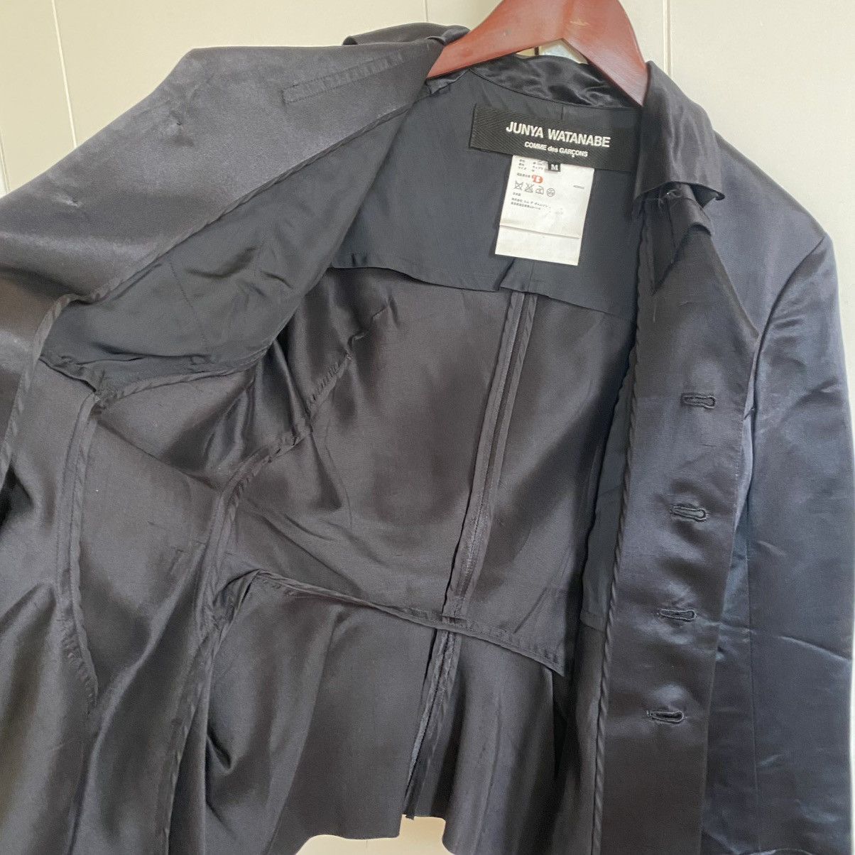 Junya Watanabe Junya Watanabe / CDG — Black Silk Blazer Size M / US 6-8 / IT 42-44 - 8 Thumbnail