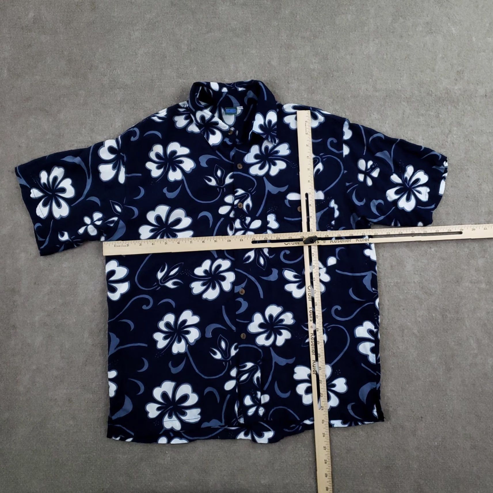 ALOHAS Island X Hawaii Shirt Mens Small Blue Floral Aloha Rayon Button Up Size US S / EU 44-46 / 1 - 2 Thumbnail
