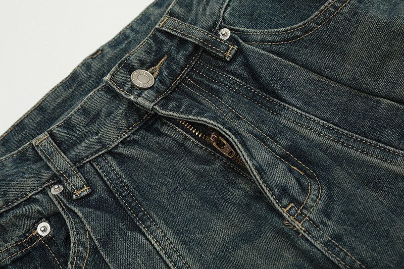 Vintage Retro Japanese style patchwork washed distressed jeans Size US 32 / EU 48 - 4 Thumbnail