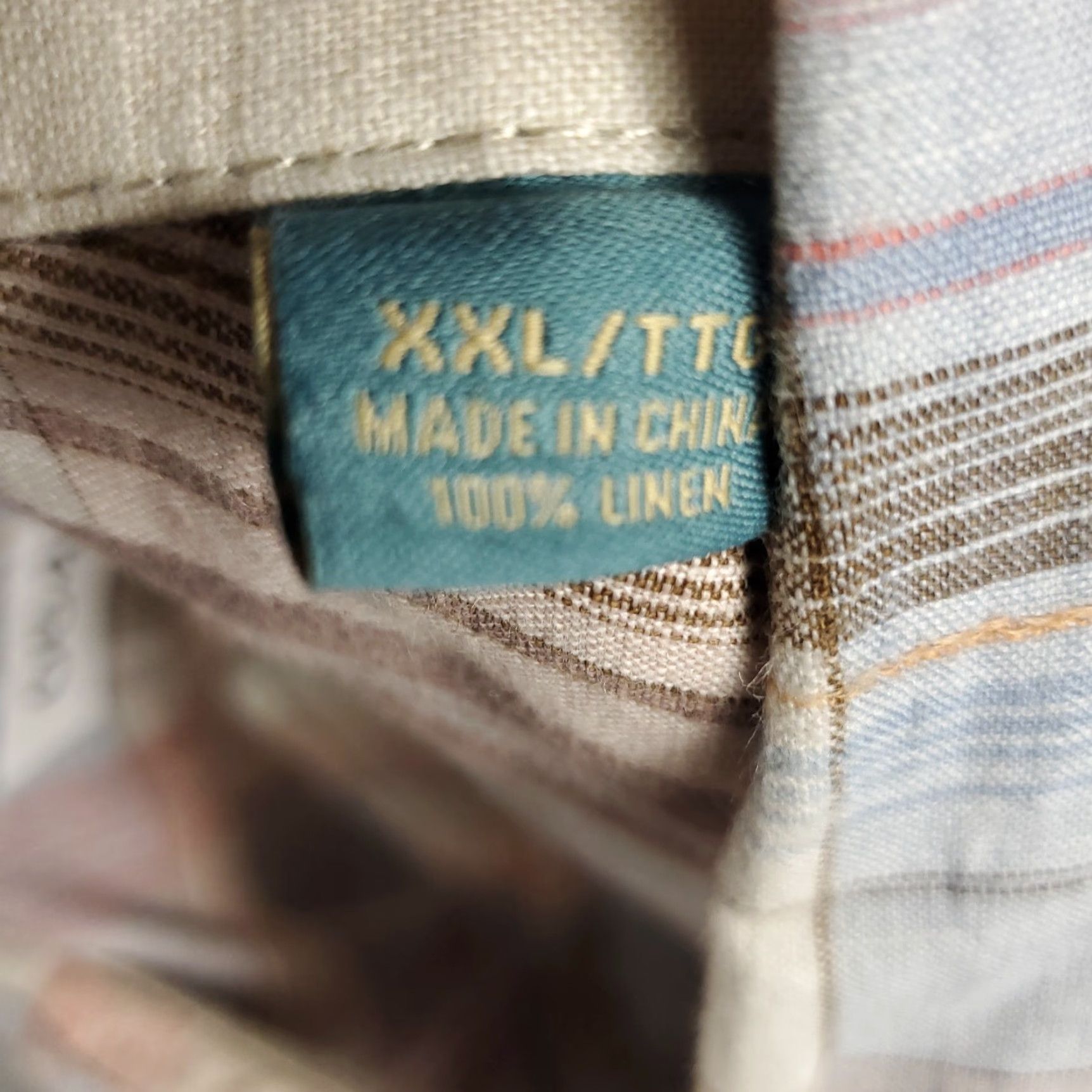 Tommy Bahama Tommy Bahama Shirt Mens 2XL Blue Plaid Linen Hawaiian Button Up Short Sleeve Shirt Size US XXL / EU 58 / 5 - 7 Thumbnail