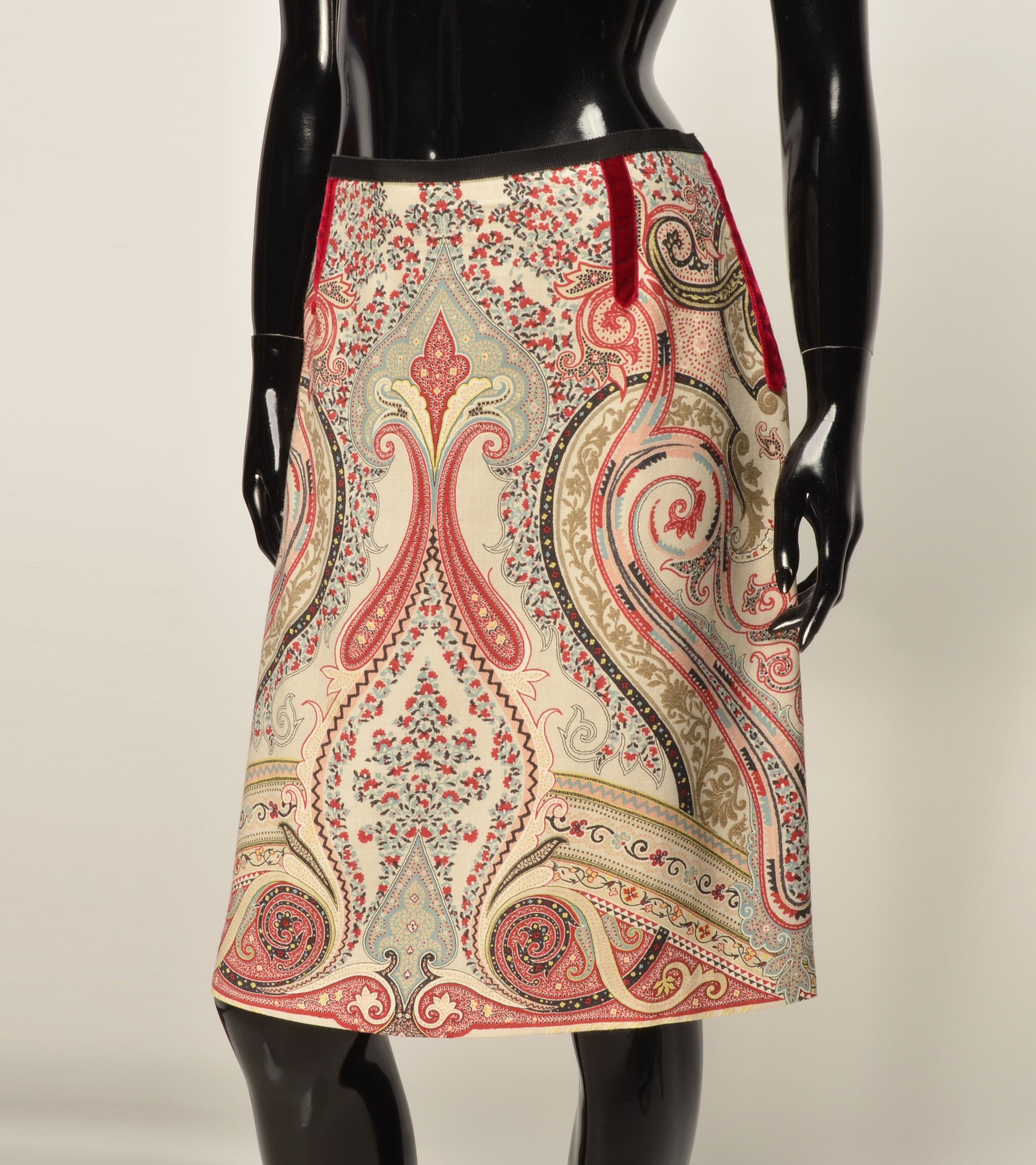 Etro Etro Milano Wool Silk Paisley Boho Knee Length Skirt Size 30" / US 8 / IT 44 - 1 Thumbnail