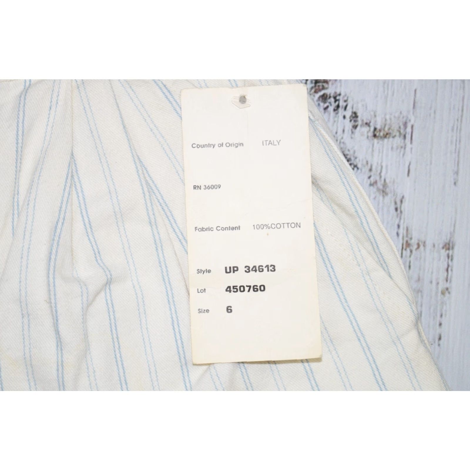 Calvin Klein Vintage Calvin Klein Women's Shorts 1990s High Waist Denim Striped Yachting Italy Size 4 Size 27" / US 4 / IT 40 - 2 Thumbnail