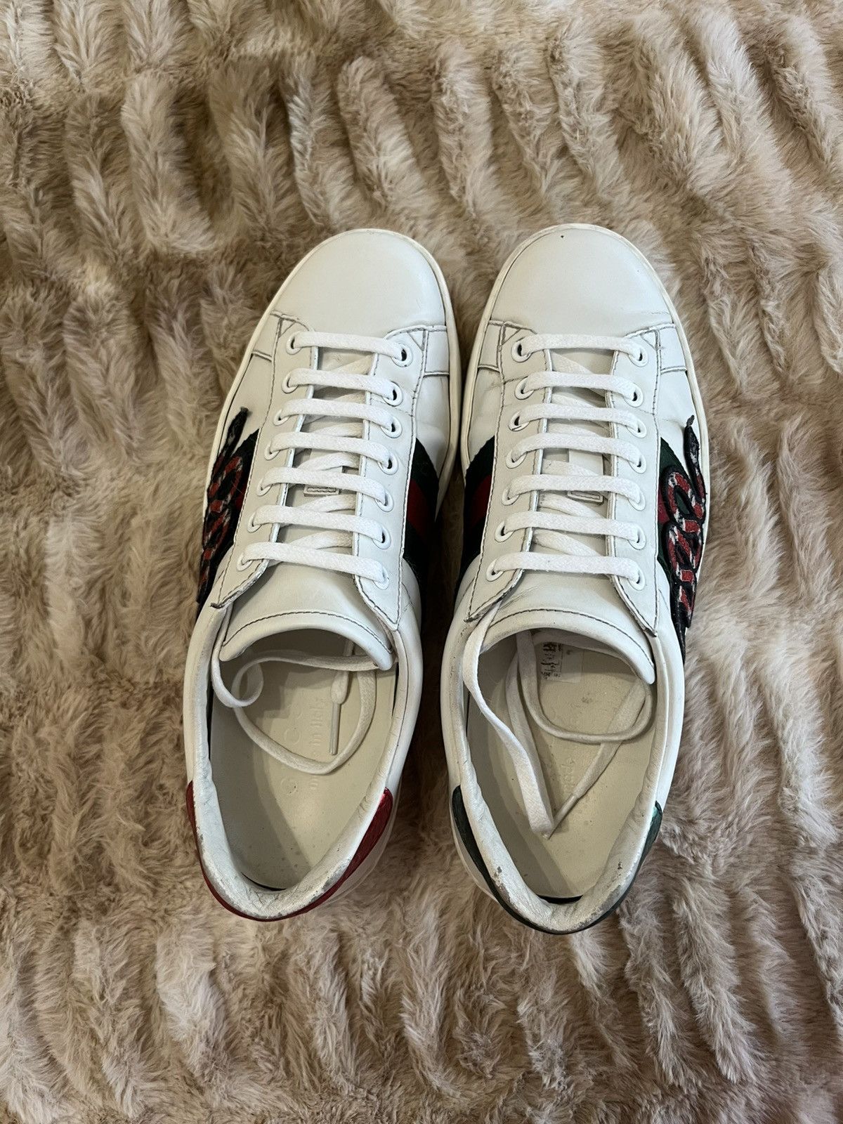 Gucci Gucci Ace Embroidered Snake Sneakers Size US 5.5 / EU 38 - 3 Thumbnail