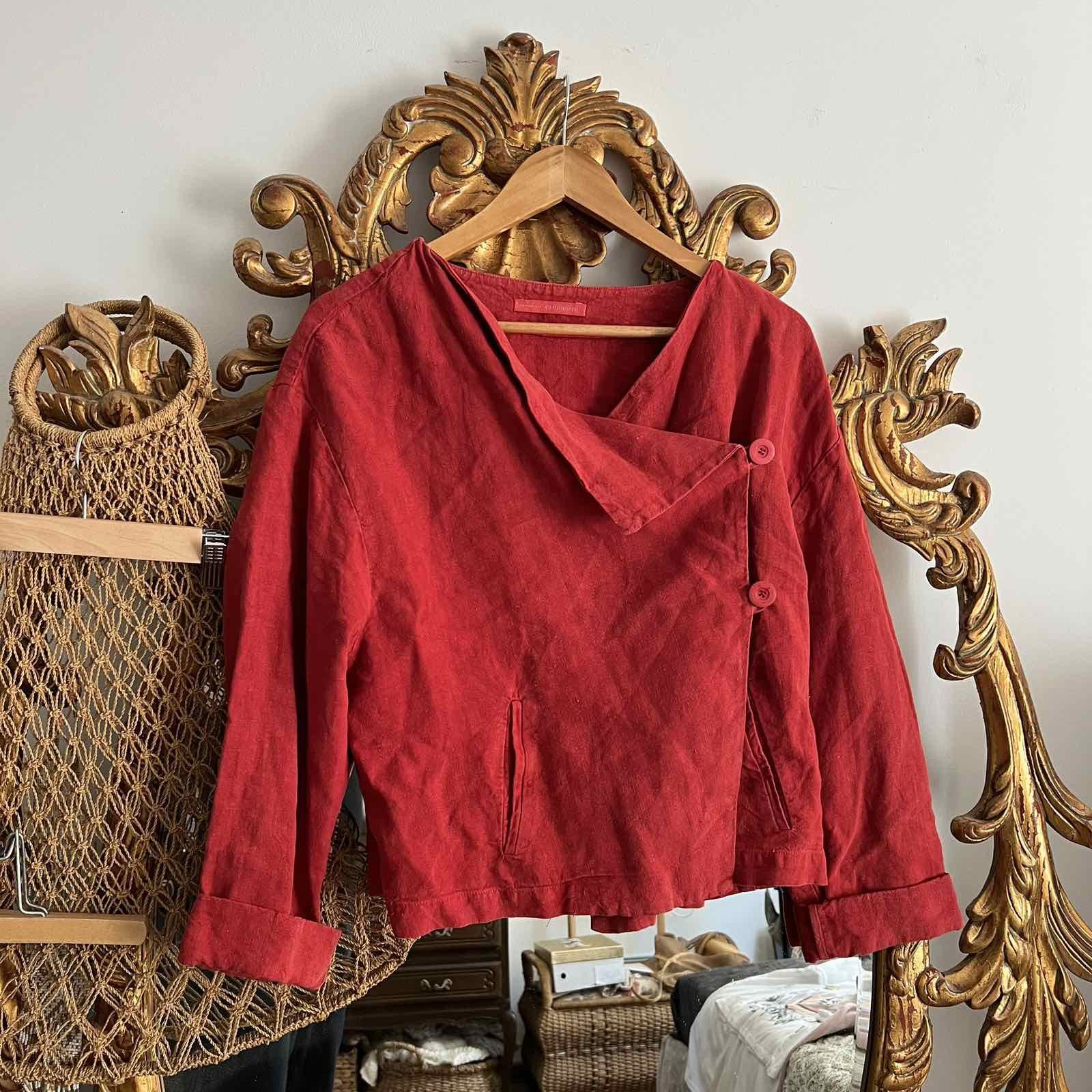 Designer × Japanese Brand Elemente Clemente Oska Linen jacket Size L / US 10 / IT 46 - 2 Thumbnail