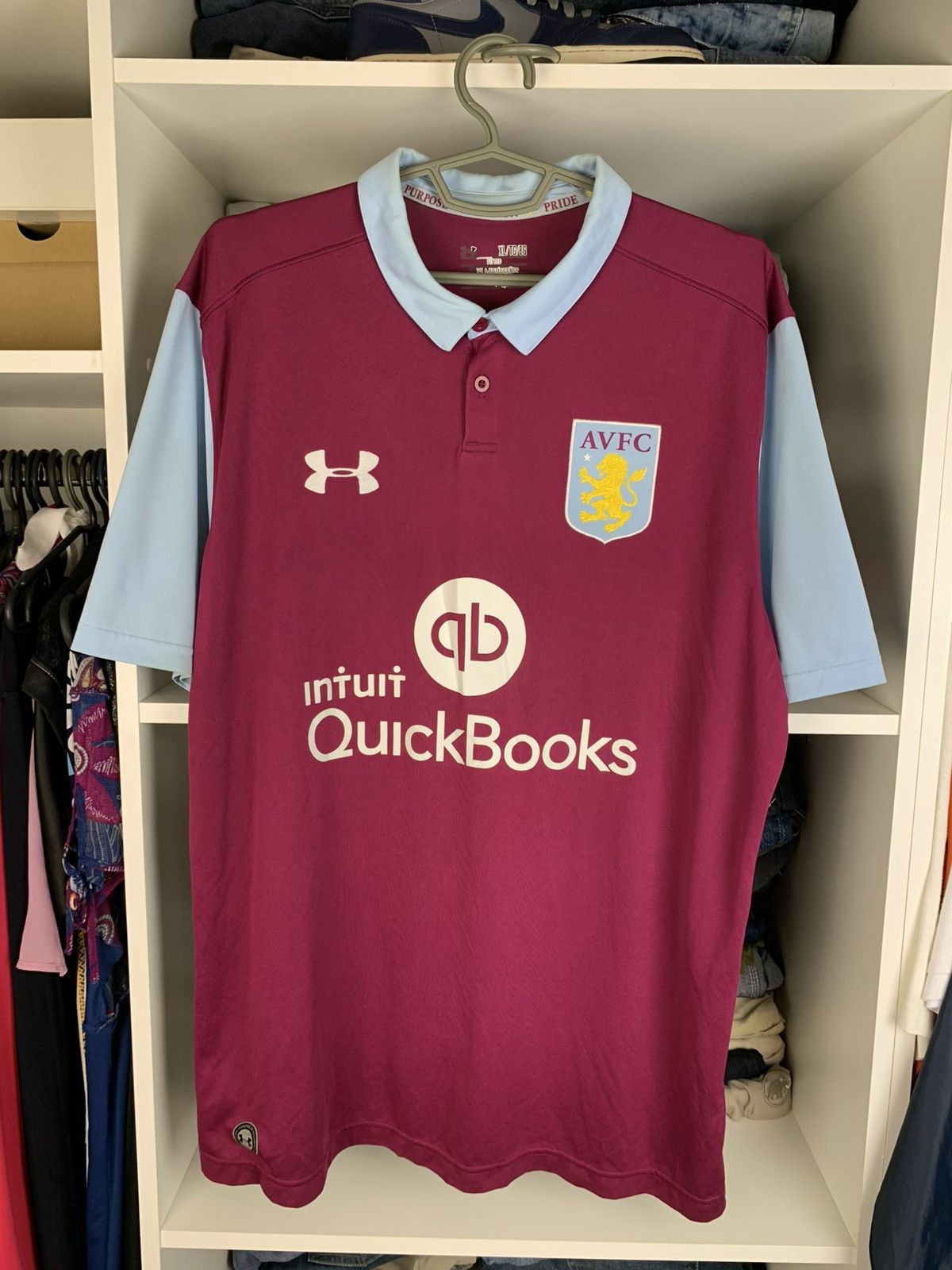 Under Armour Under Armour Aston Villa 2016 2017 Soccer Football Jersey Size US XL / EU 56 / 4 - 1 Thumbnail