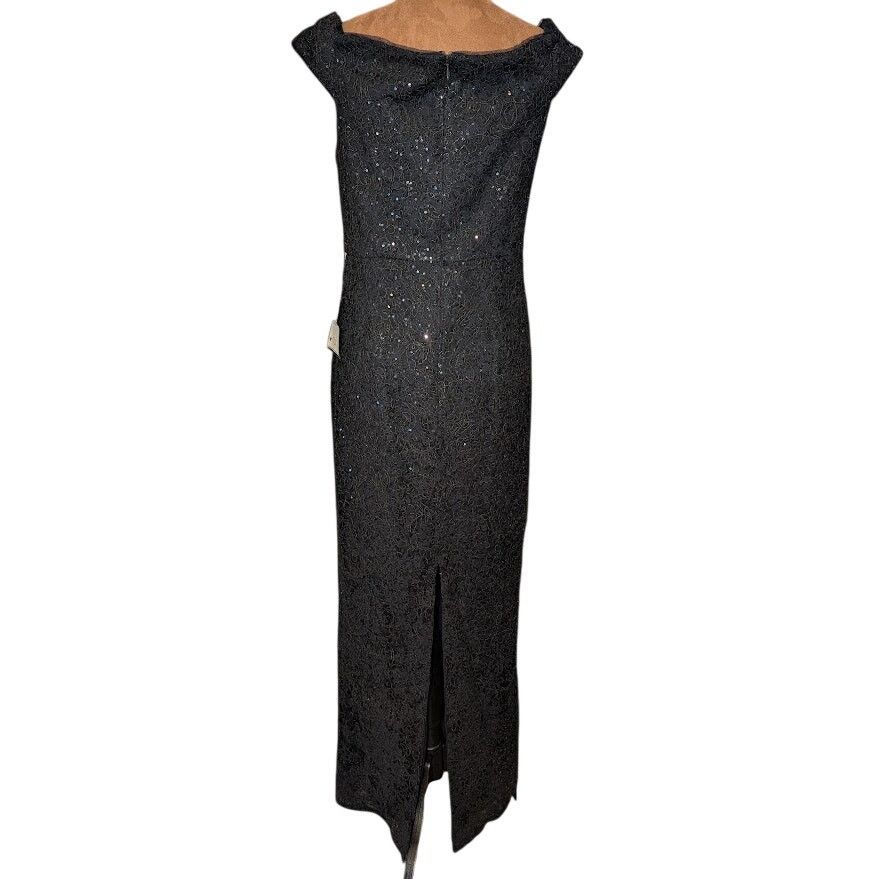 Adrianna Papell Adrianna Papell Off Shoulder Midnight Sequin Dress - Sz 6 Size M / US 6-8 / IT 42-44 - 2 Thumbnail