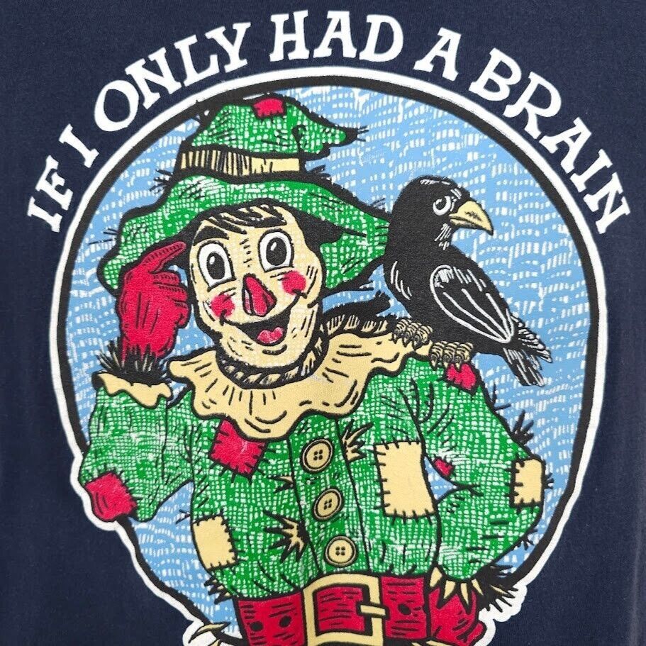 Gildan Kansas T Shirt Mens Size Medium Blue If I Only Had a Brain Size US M / EU 48-50 / 2 - 2 Thumbnail