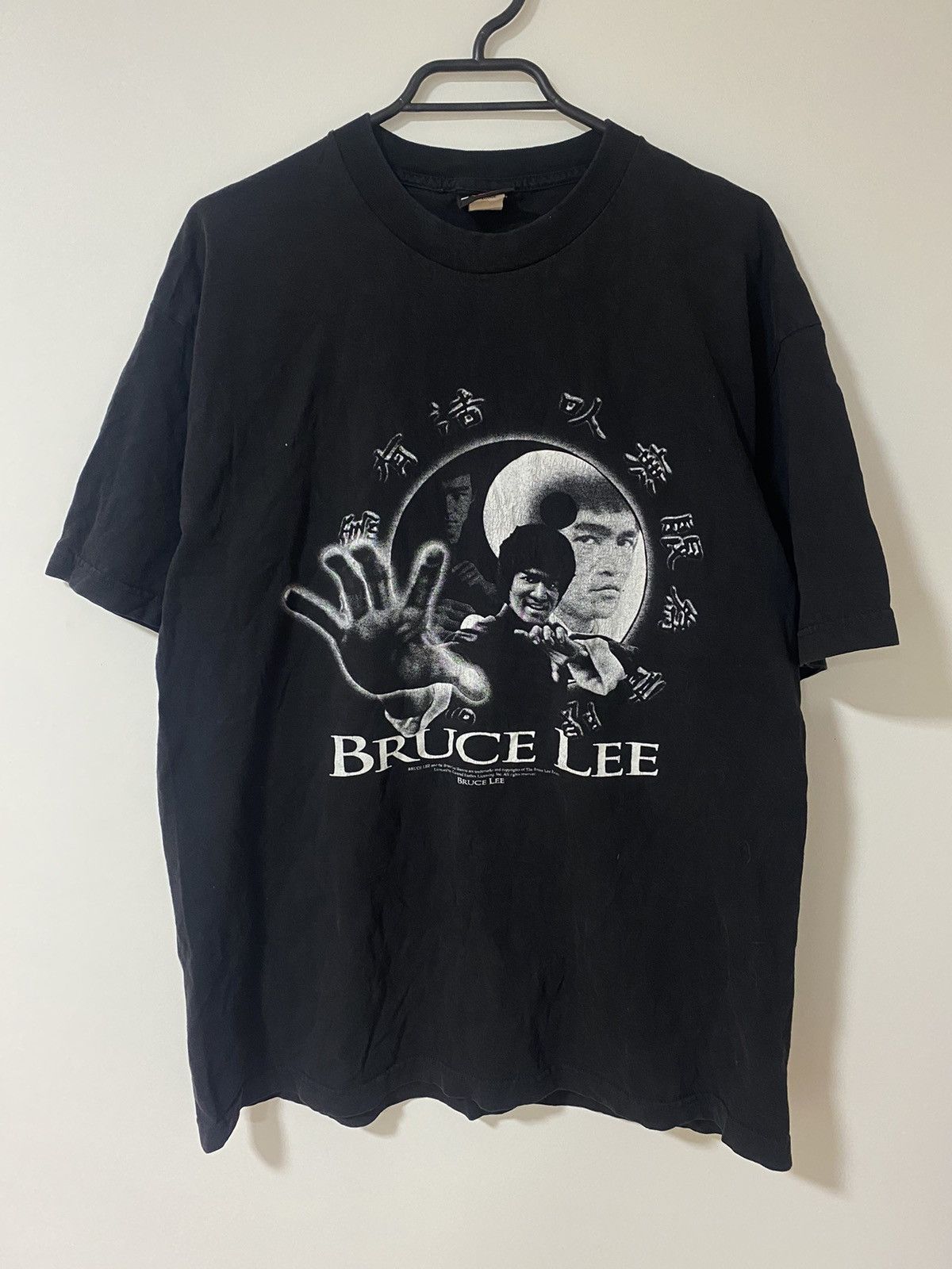 image of Bruce Lee Vintage Giant Tag in Black, Men's (Size XL)