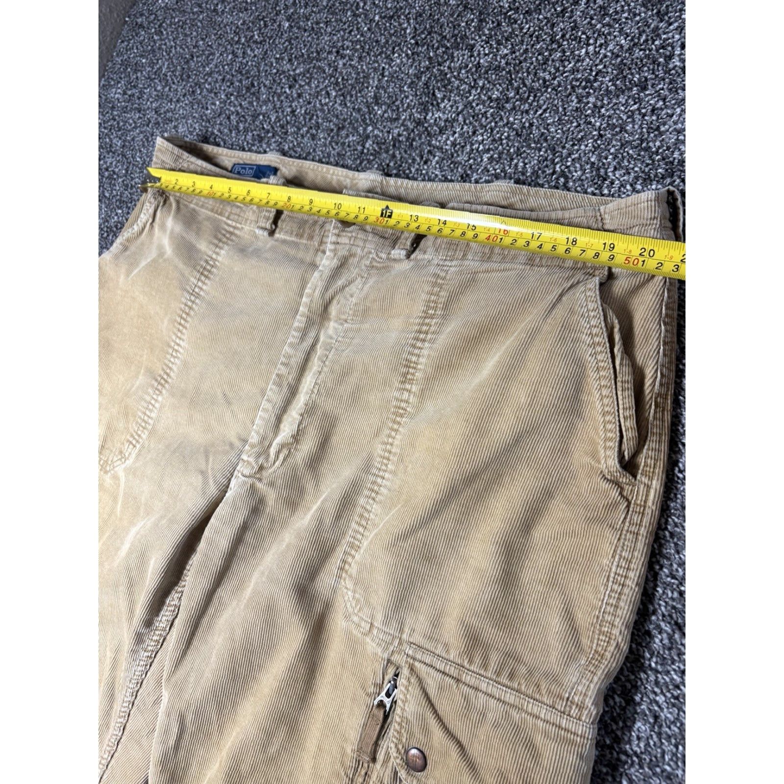 Polo Ralph Lauren VTG Polo Ralph Lauren Corduroy Cargo Pants Mens 40x32 Military 3D Snap Pocket Beige Cotton Pants Mens 40 Regular Inseam 32 Cargo Pocket 3D Style Size US L / EU 52-54 / 3 - 7 Thumbnail