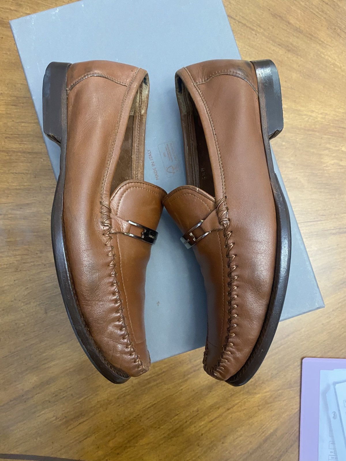 Bruno Magli Bruno Magli Brown Leather Loafers Size US 6.5 / EU 39-40 - 5 Thumbnail