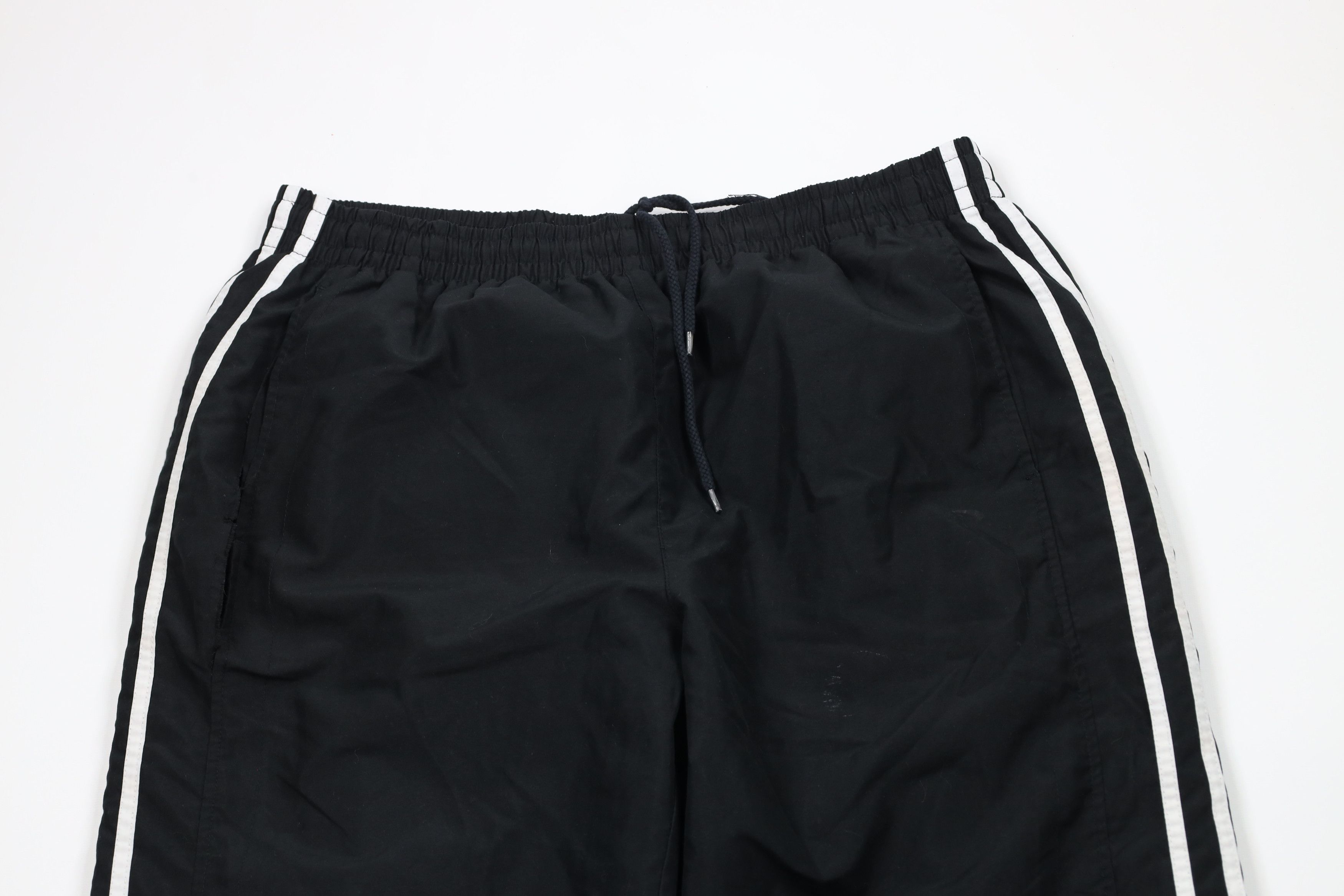 Vintage Vintage 90s Streetwear Striped Lined Wide Leg Pants Black Size US 36 / EU 52 - 2 Thumbnail