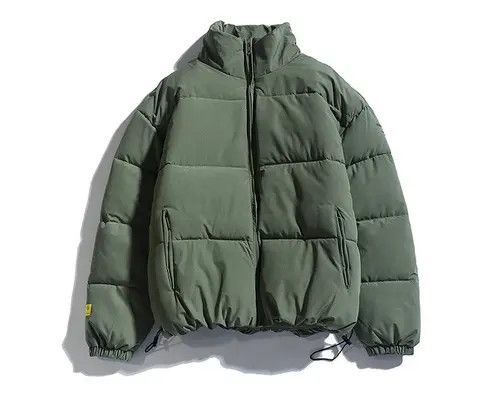 image of Vintage Green Japanese Style Puffer Jacket, Men's (Size Medium)