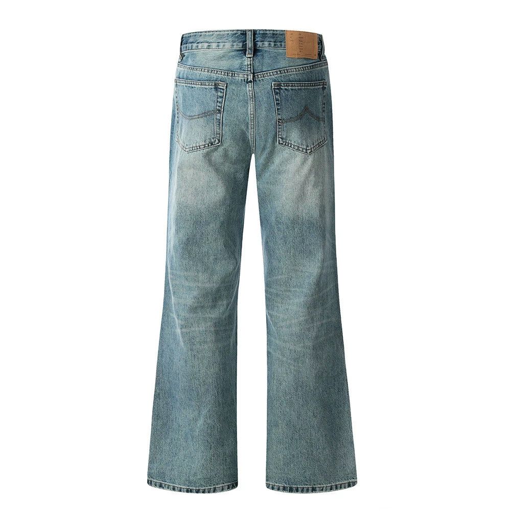 Vintage Men's American style distressed washed flared jeans Size US 32 / EU 48 - 2 Thumbnail