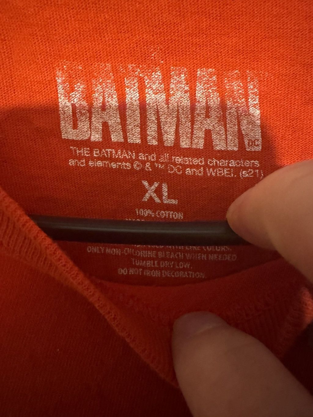DC Comics The Batman Movie T-Shirt Men Sz XL Red DC Comics Size US XL / EU 56 / 4 - 3 Thumbnail