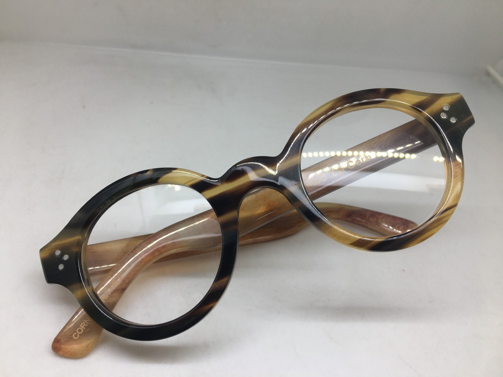 Lesca Lunetier MOD CORBUSIER ARCHITECT GENUINE HORN EYEGLASSES SPECTACLES Size ONE SIZE - 1 Thumbnail