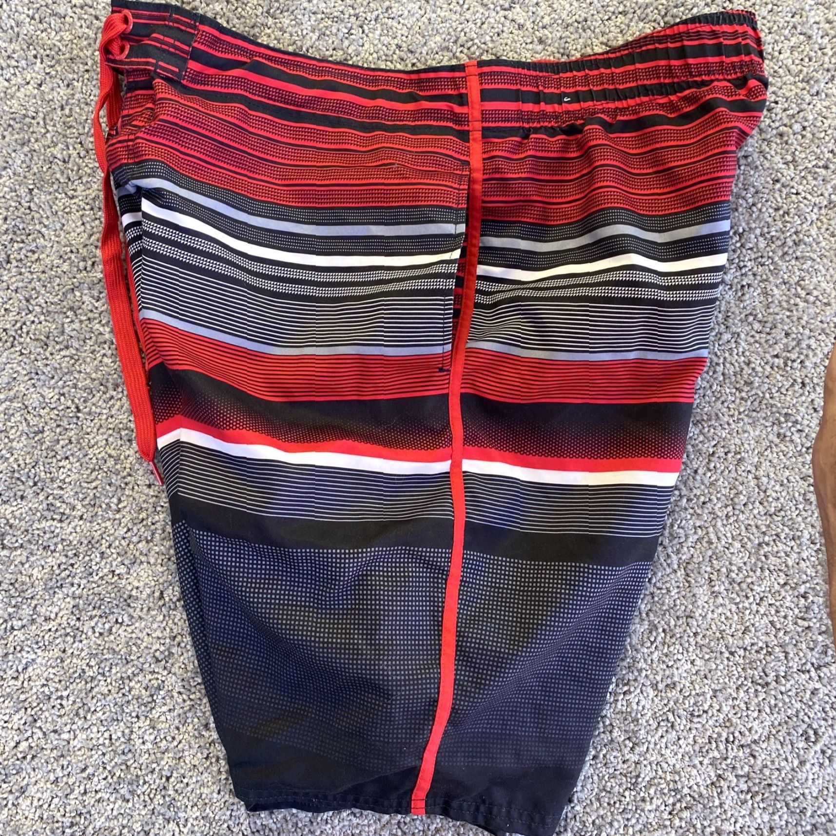 Ocean Pacific Ocean Pacific Board Shorts Men's L Lined 36-38 Swim Surf Water Red Black Size US 33 - 6 Thumbnail